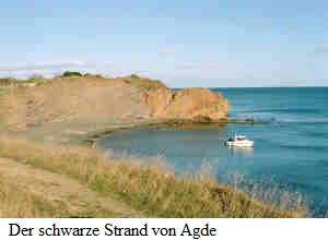 Schwarzer Strand in S�dfrankreich